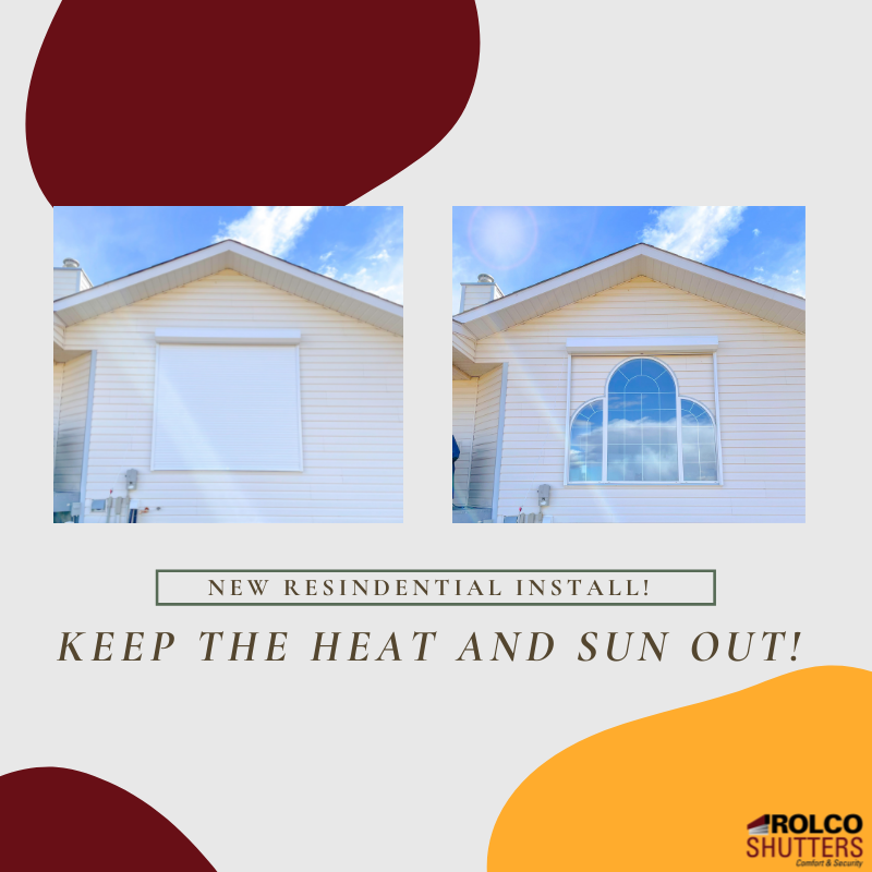 Rolco Security Shutters Keep the heat and sun out!